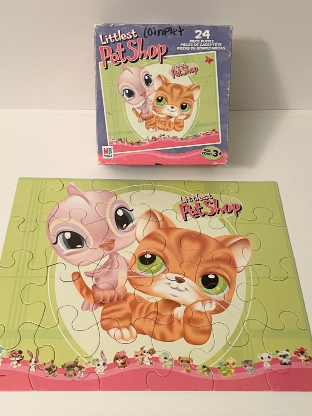 Vintage Littlest Pet Shop 24pc Puzzle 2005 Cat & Bird COMPLETE